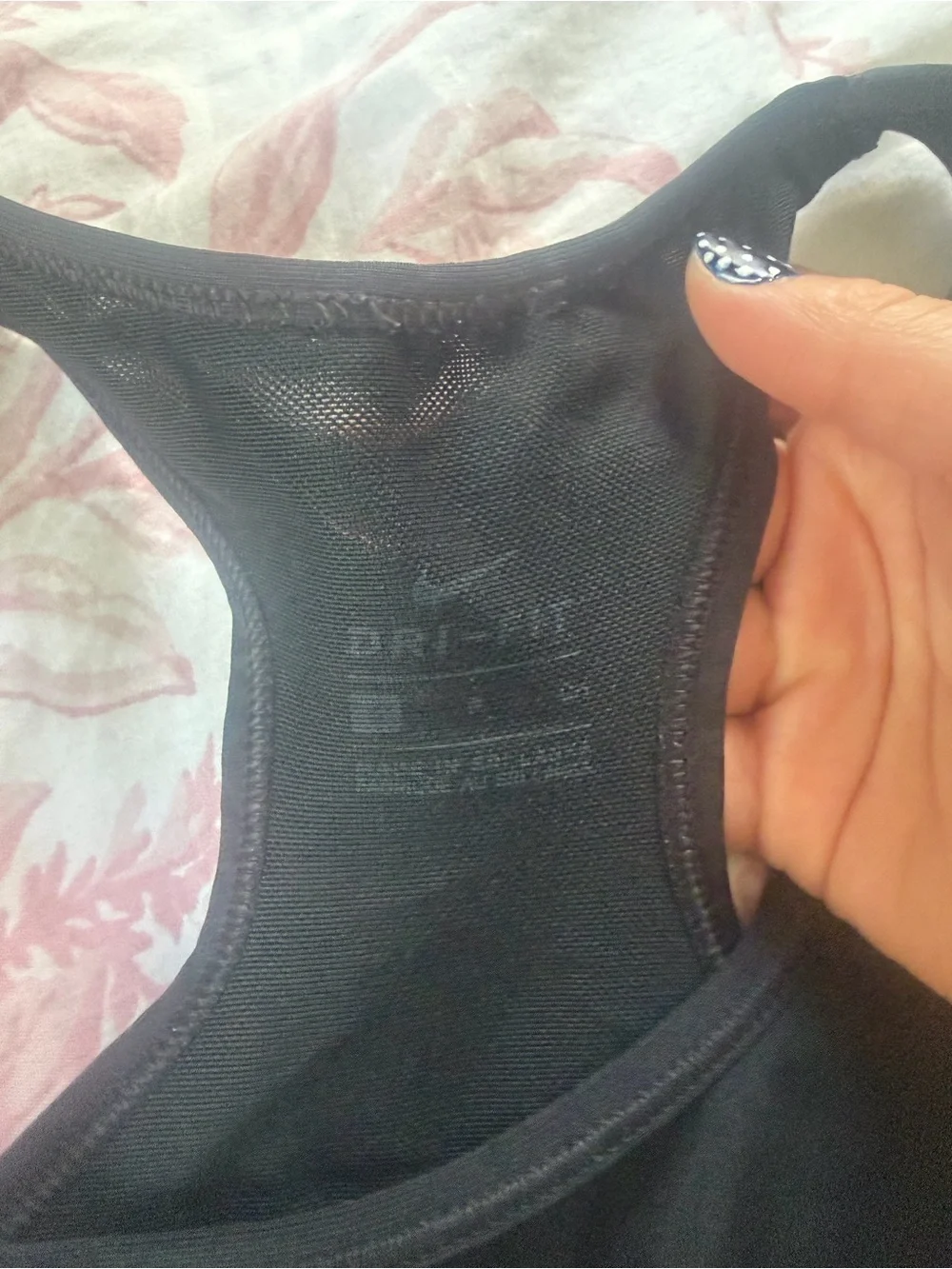 Nike Black Sports Bra with Gold Studded Logo